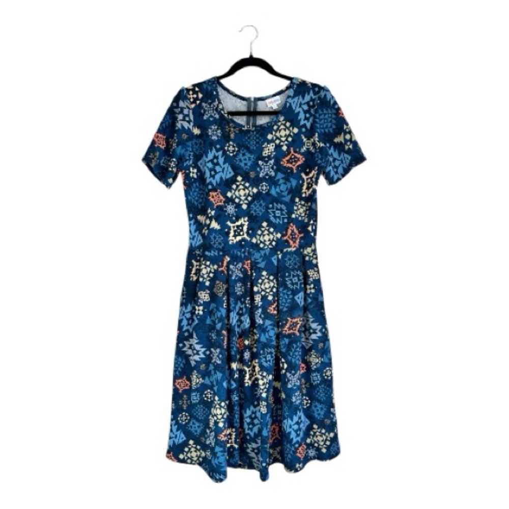 LuLaRoe Amelia Southwest Inspired Midi Dress sz. L